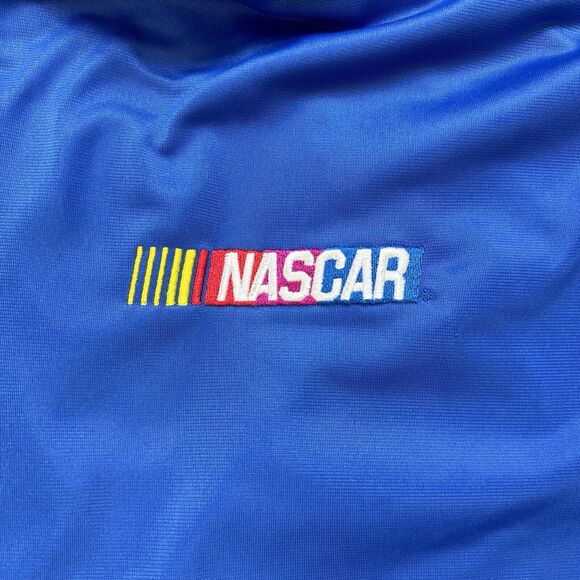 Nascar Women's Track Jacket 24 26 Blue Red Embroidered Drawstring Racing Stripe - Picture 7 of 15
